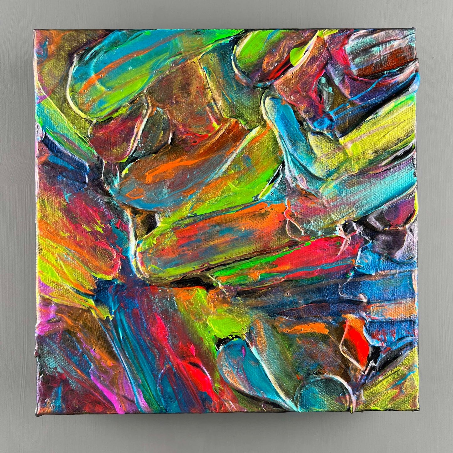 vivi & vela gemstone collection 'opal' artwork with iridescent multicolor textures.