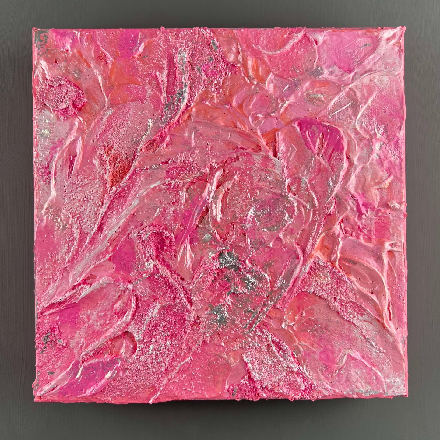 vivi & vela gemstone collection 'rose quartz' artwork in soft blush pink shades.