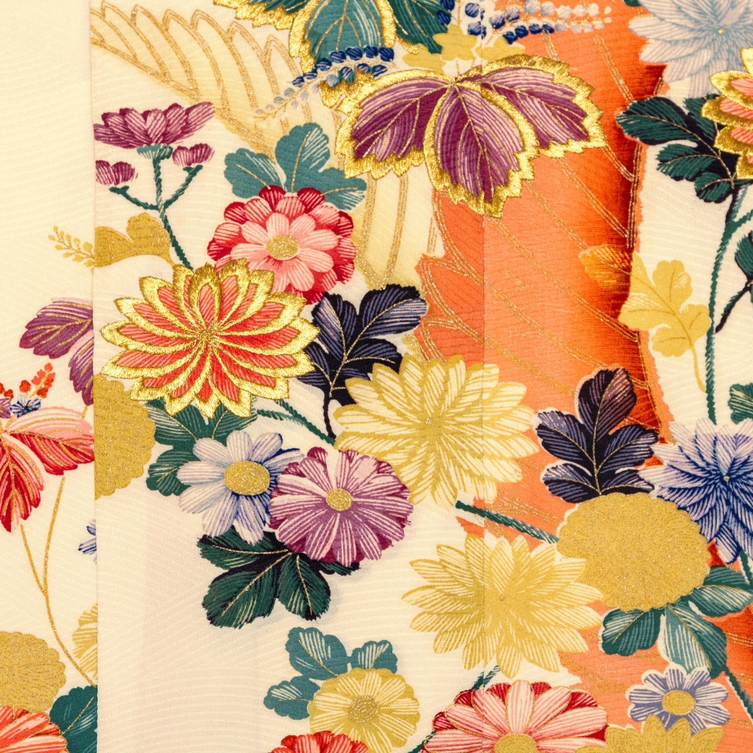 vivi & vela bloom Kyoto inspiration - colorful Japanese textile with intricate floral designs