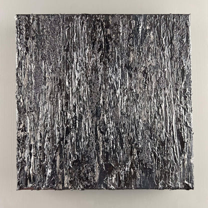 vivi & vela gemstone collection 'onyx' artwork with dramatic black and gray strokes.